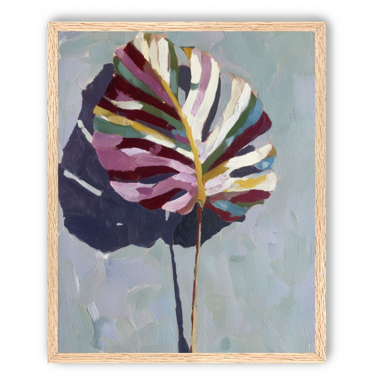 Leaf with Multicolored Veins