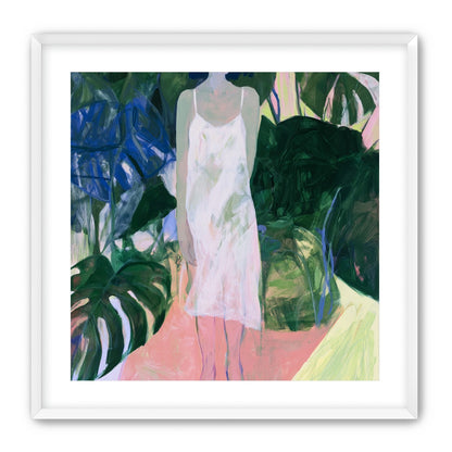 White slip in green shade