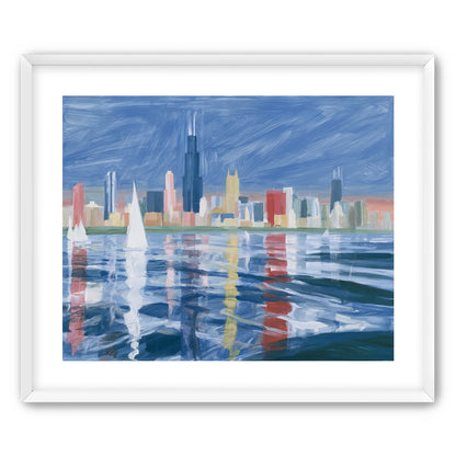Sailboats before the skyline