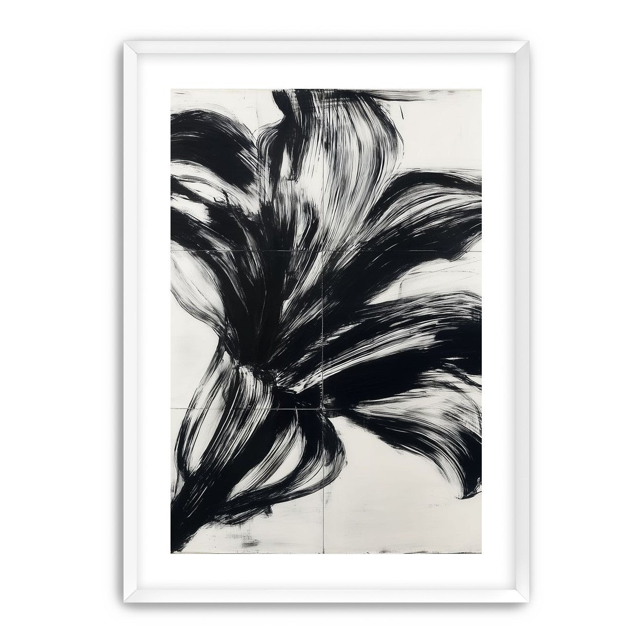 Black surge on white grid