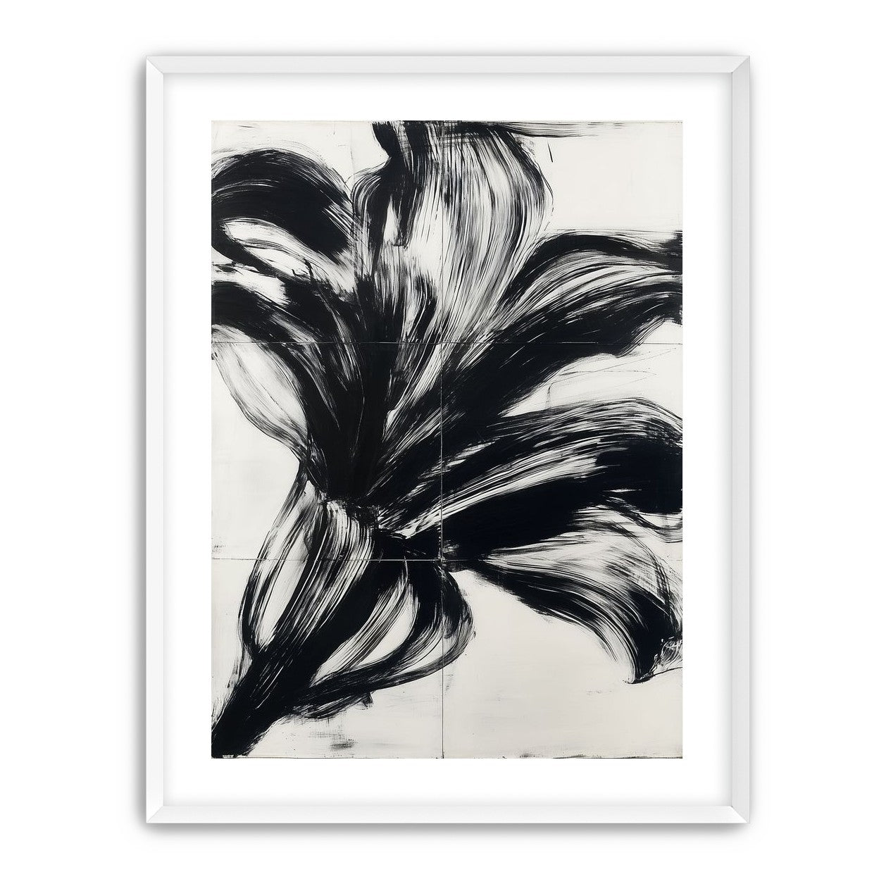 Black surge on white grid