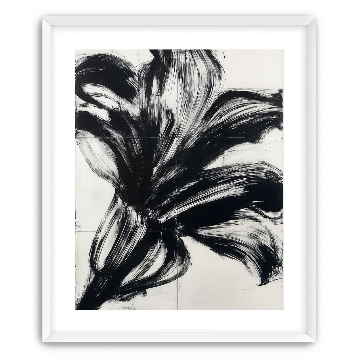 Black surge on white grid