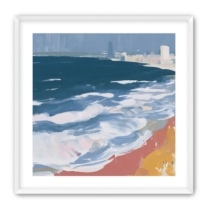 White surf along the city beach
