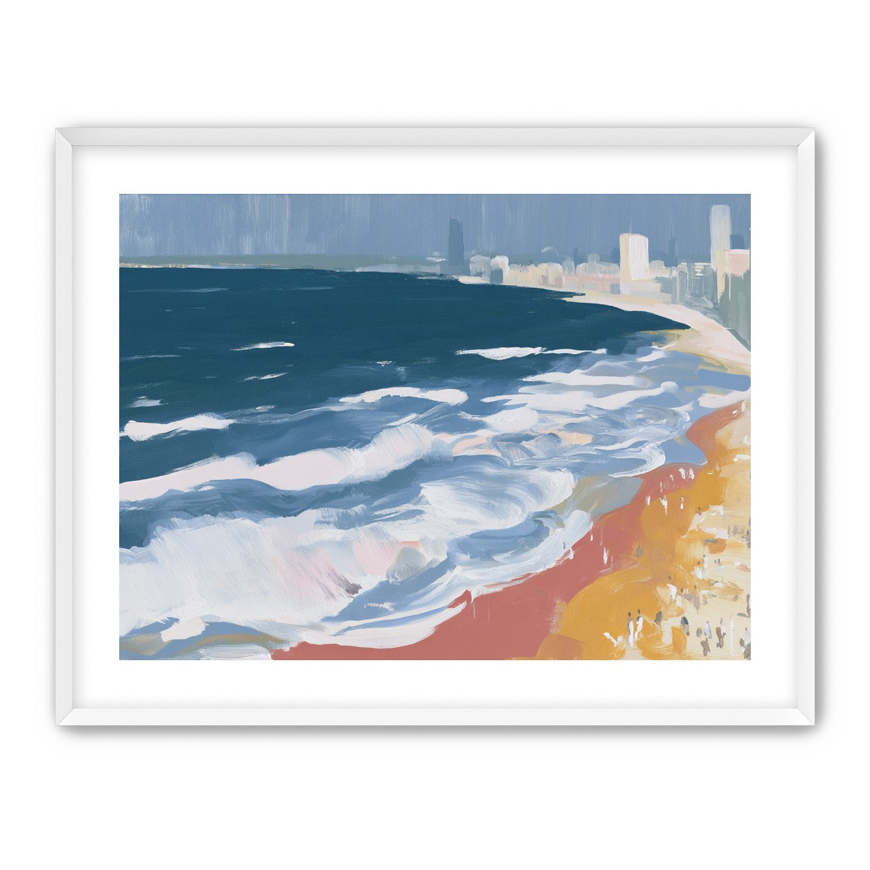 White surf along the city beach