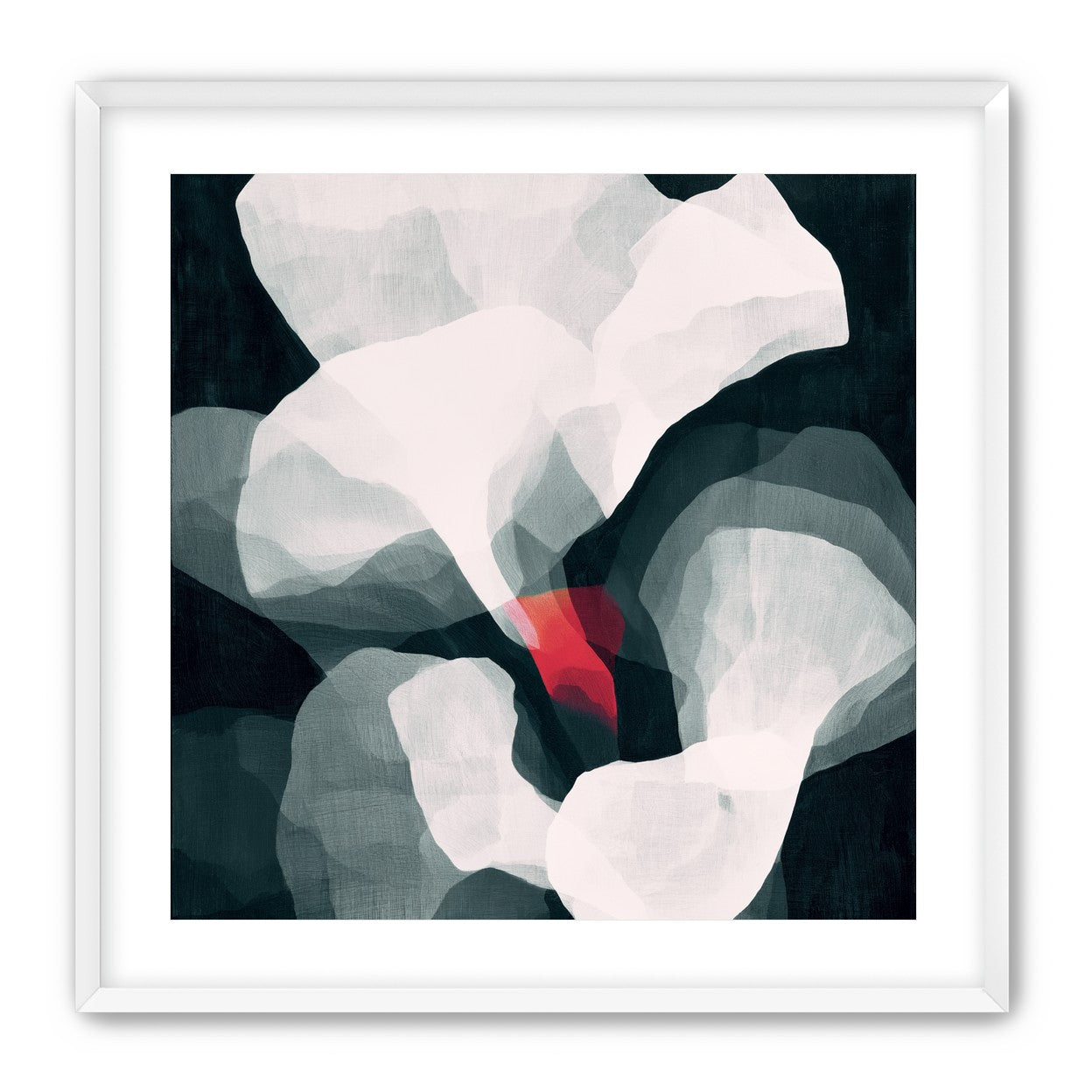 Red wedge among pale layers