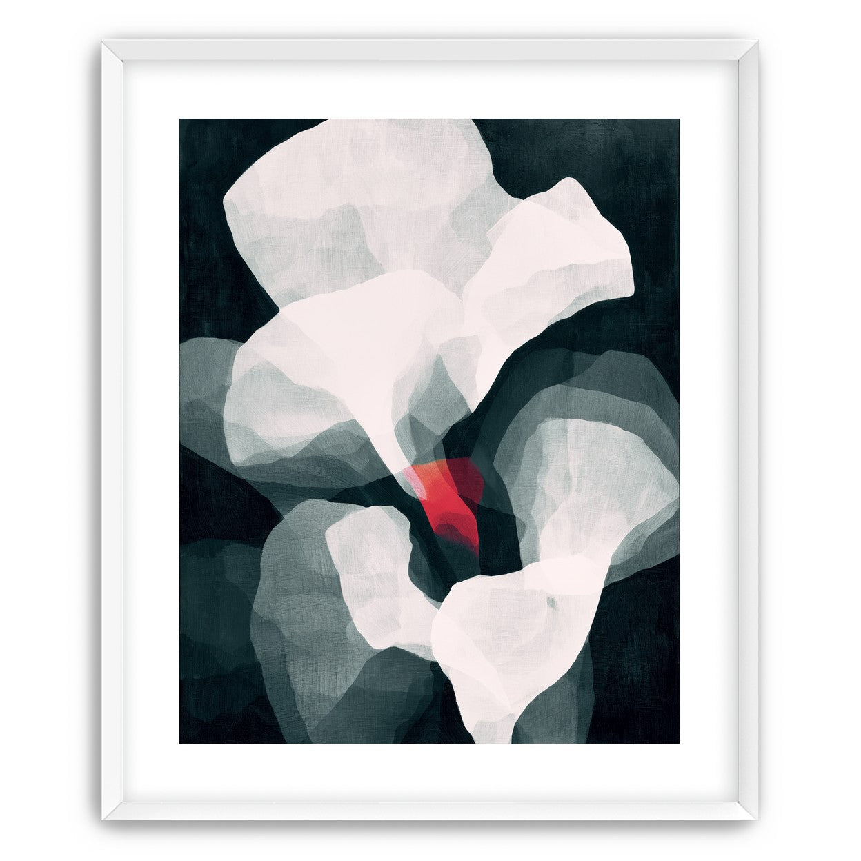 Red wedge among pale layers