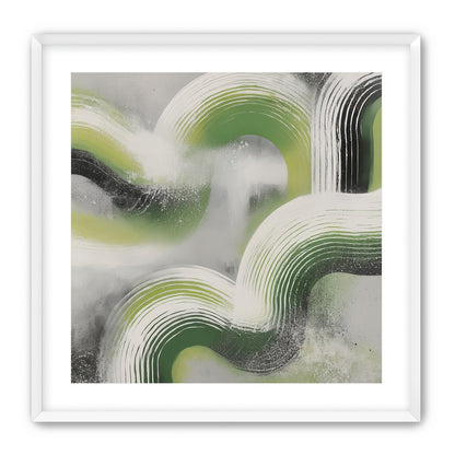 White arcs in green haze
