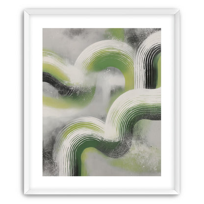 White arcs in green haze