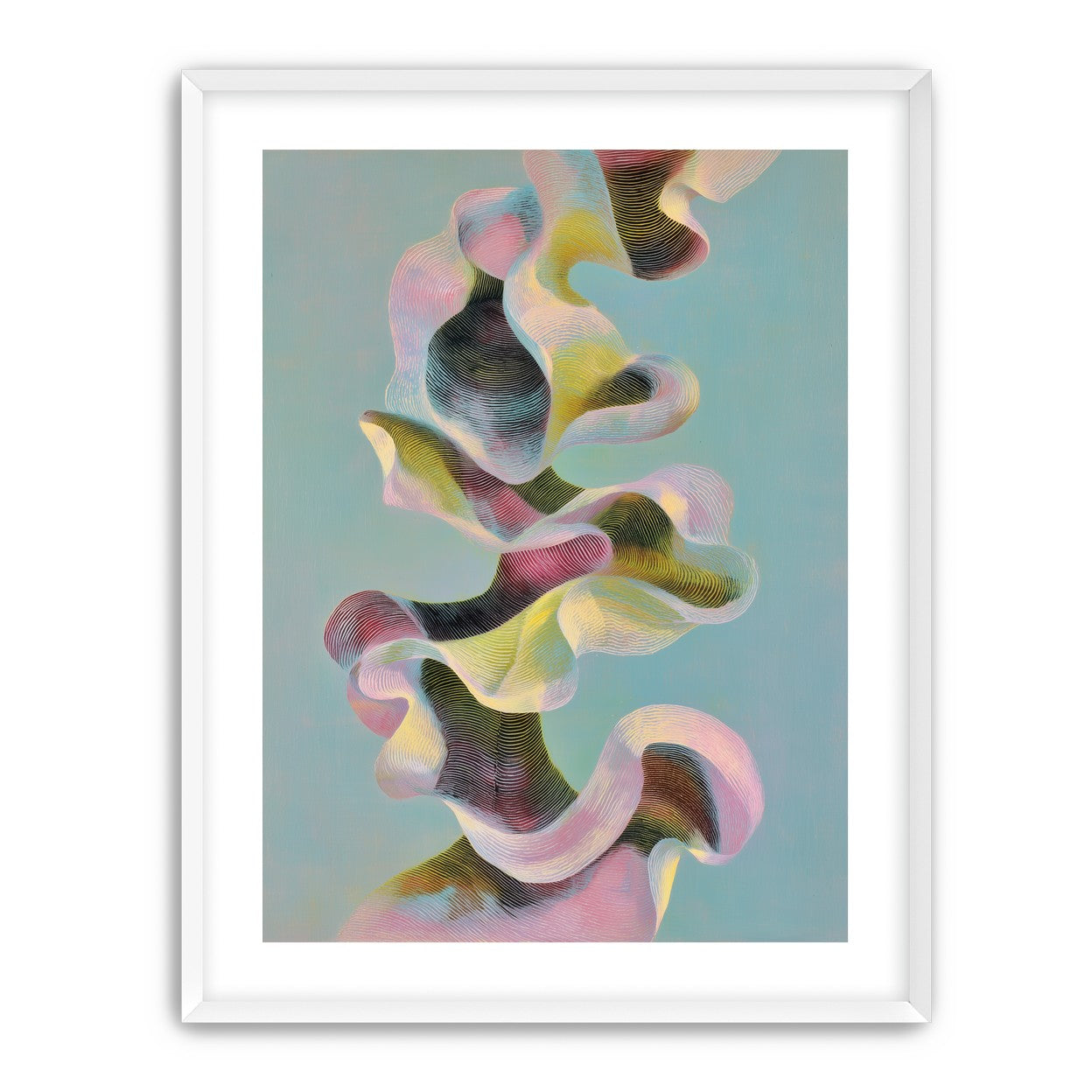 Folded ribbons in suspension