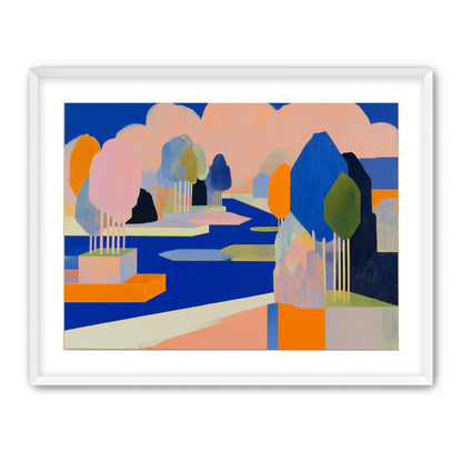 Trees among the blue bends
