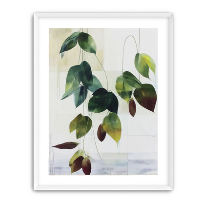 Leaves suspended in quiet air