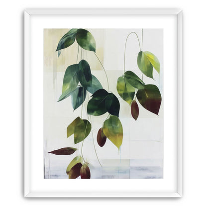 Leaves suspended in quiet air