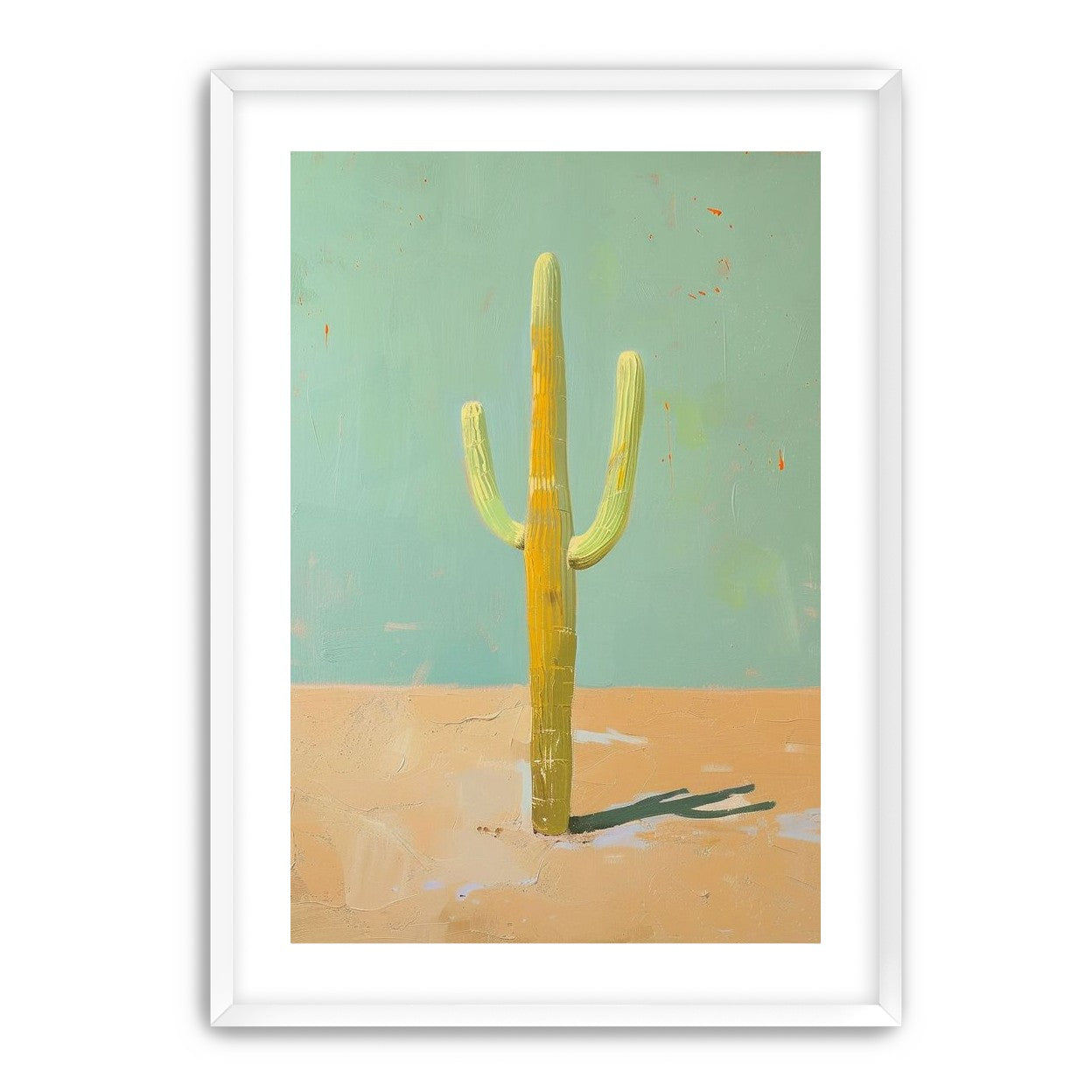 Saguaro beneath a pale sky