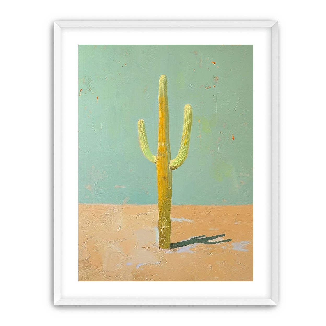 Saguaro beneath a pale sky