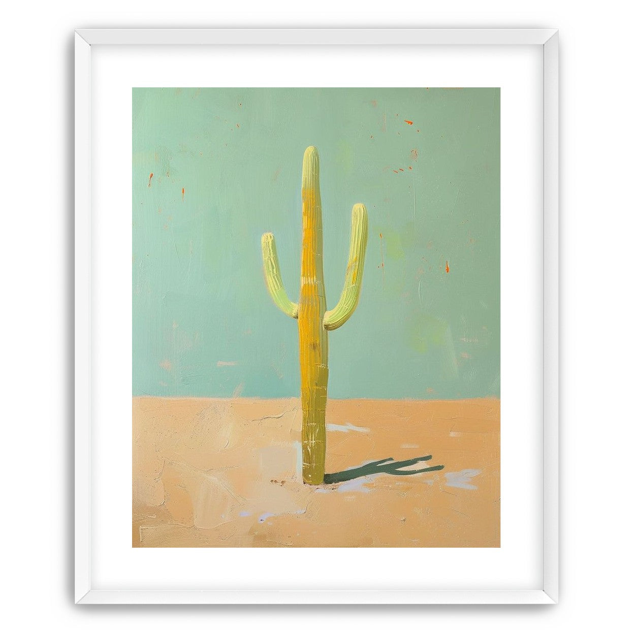 Saguaro beneath a pale sky