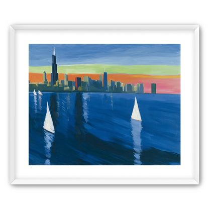 White sails against the skyline