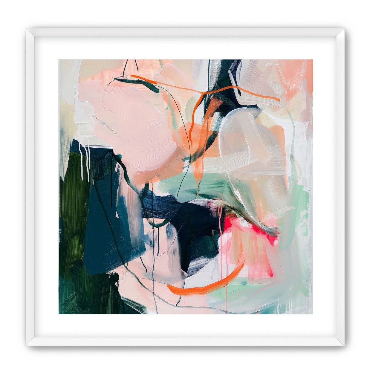 Interwoven Teal and Coral