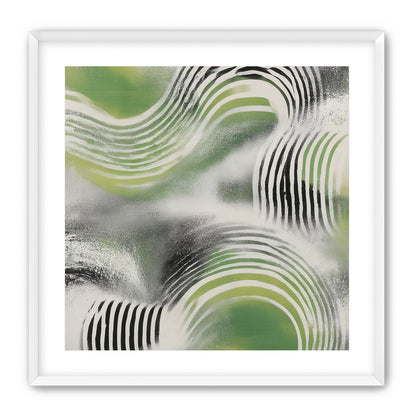 Sprayed green under stripes