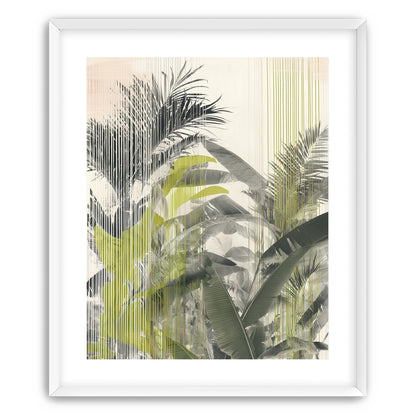 Chartreuse rain through palms