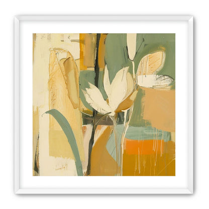 White flower in drifting ochre