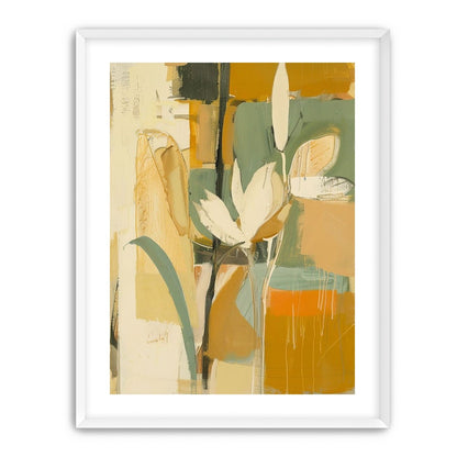 White flower in drifting ochre