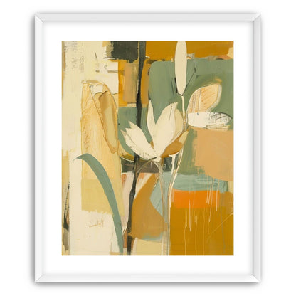White flower in drifting ochre