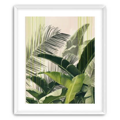 Green drips over palms