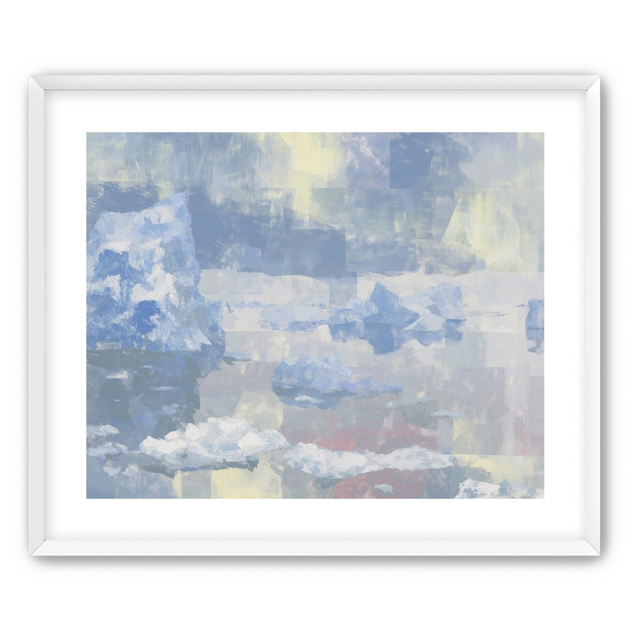 Blue shadows on drifting ice