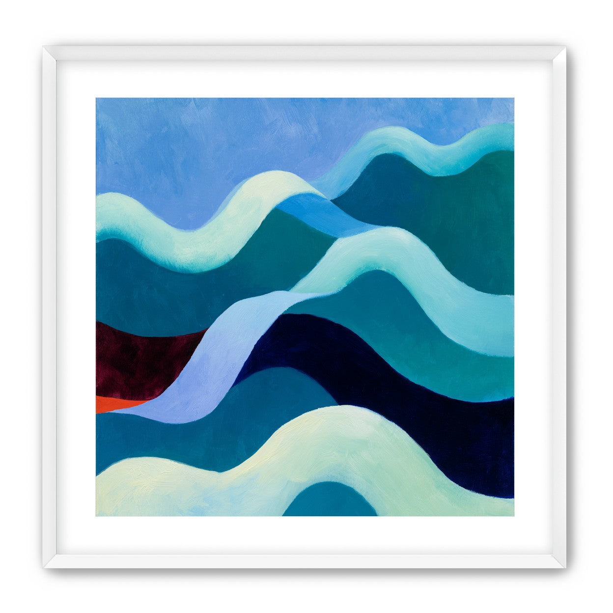 Pale bands across deep blue