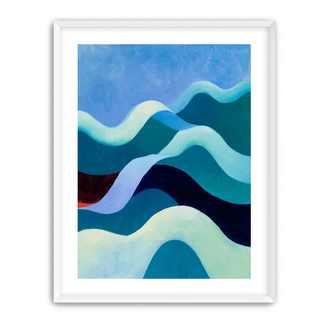 Pale bands across deep blue