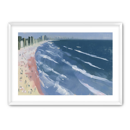 White surf on blue water