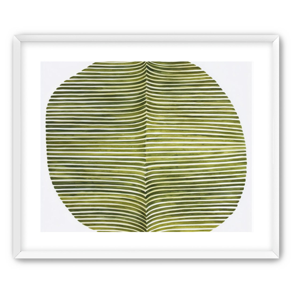 Dark green stripes crease inward