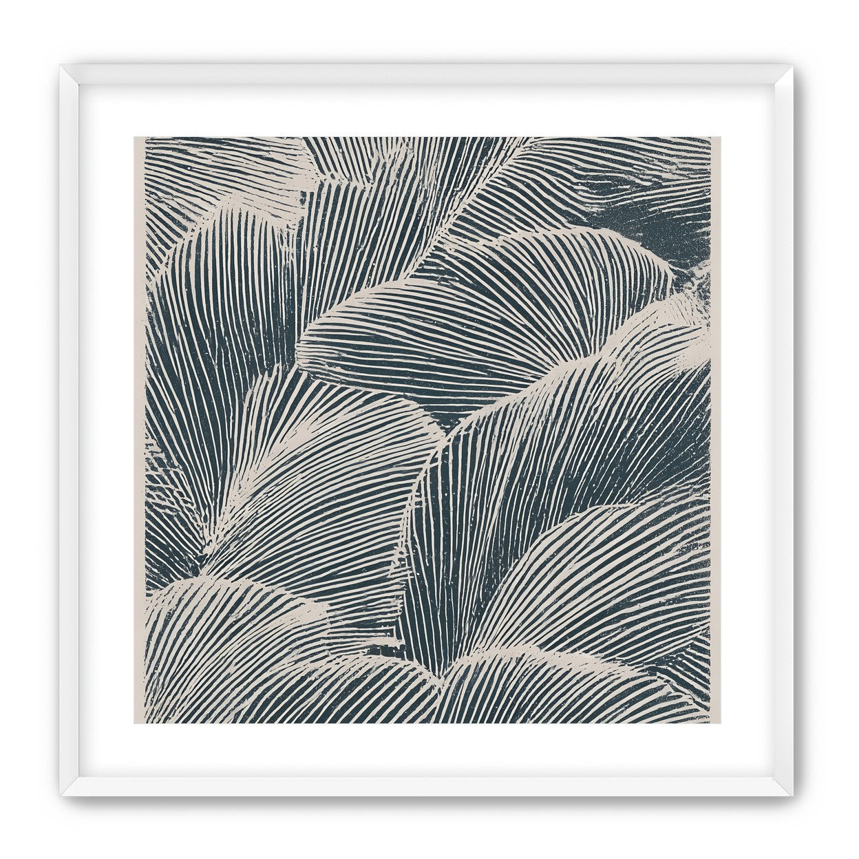 Palm fronds pressed together