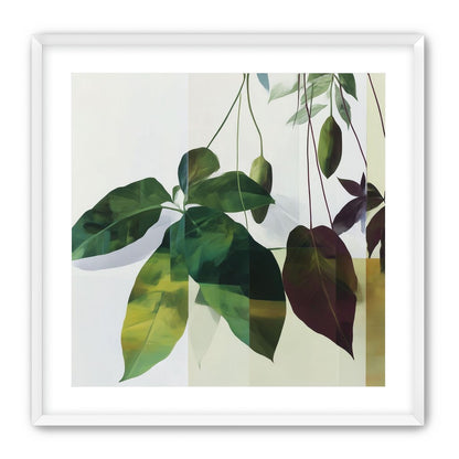 Leaves crossing the pale grid