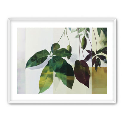 Leaves crossing the pale grid