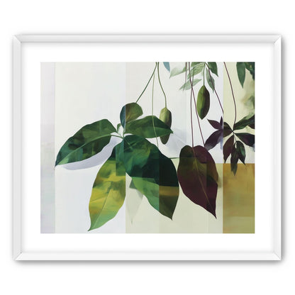 Leaves crossing the pale grid