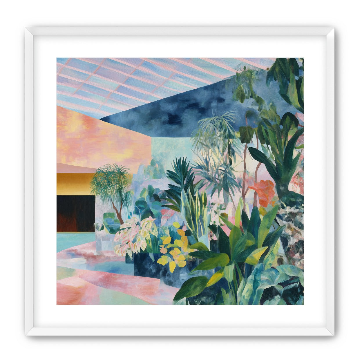 Pastel rooms for green leaves