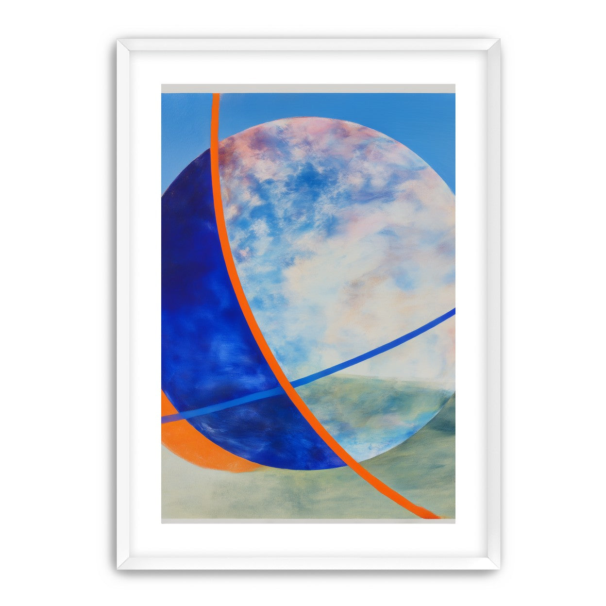 Orange cut through the circle