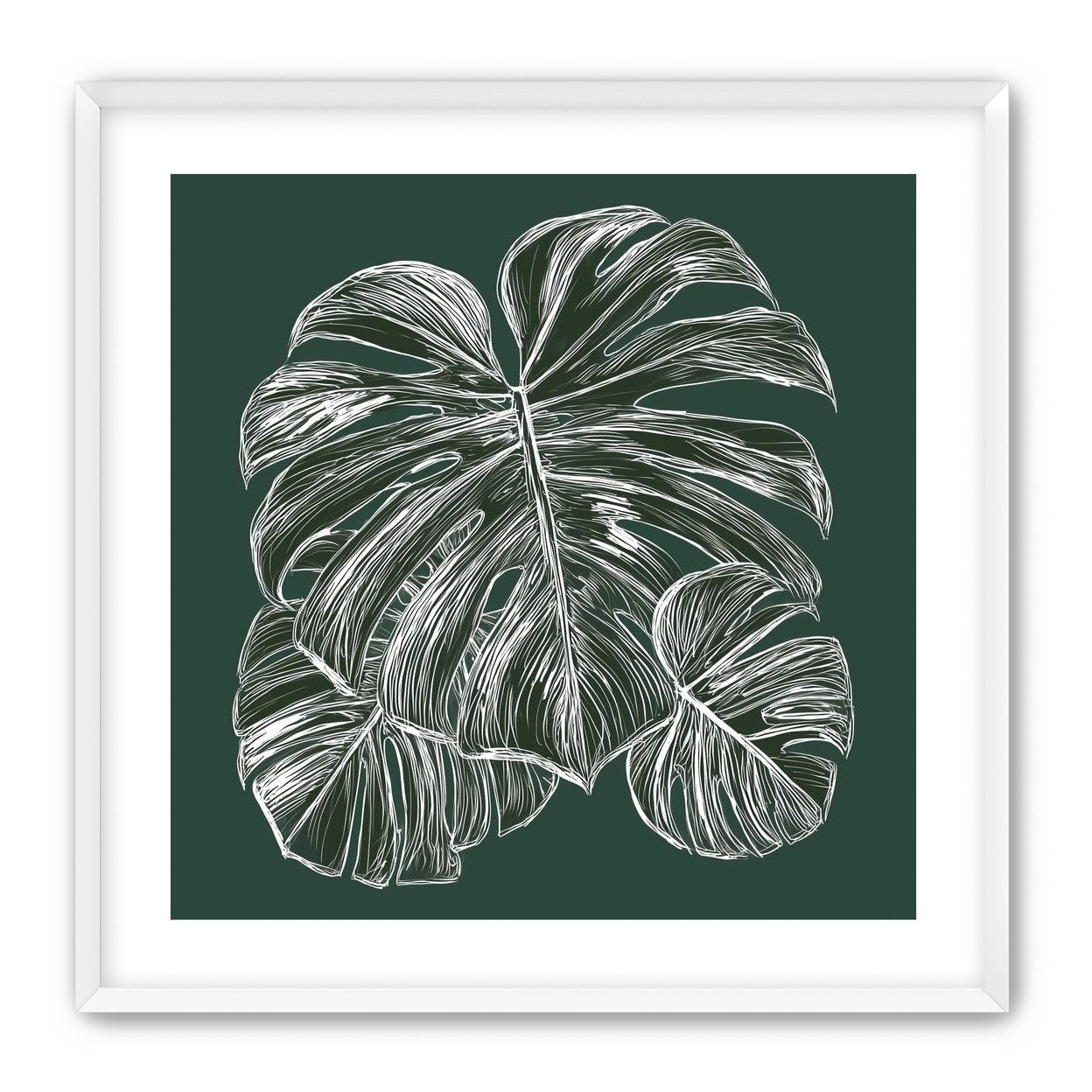 White veins on green field