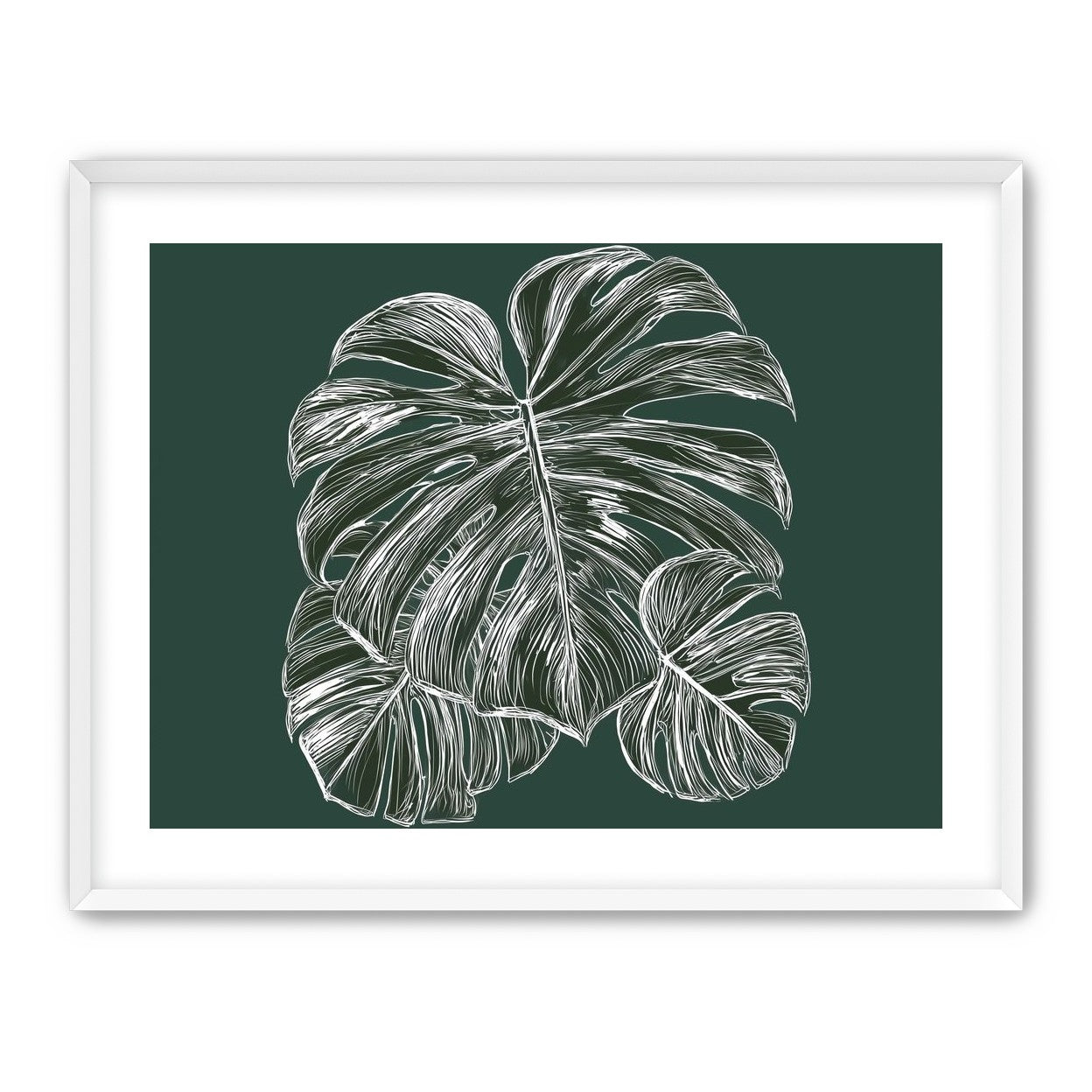 White veins on green field