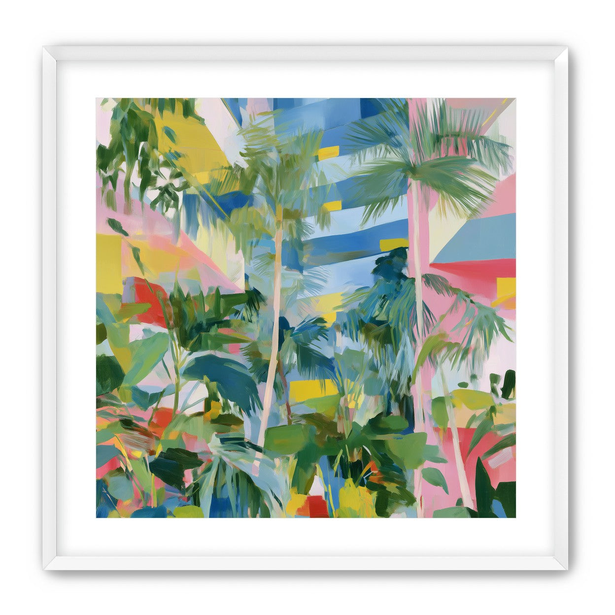 Palm shadows on color fields