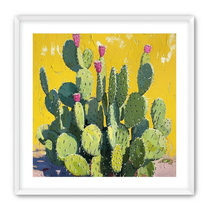 Pink blooms in yellow heat