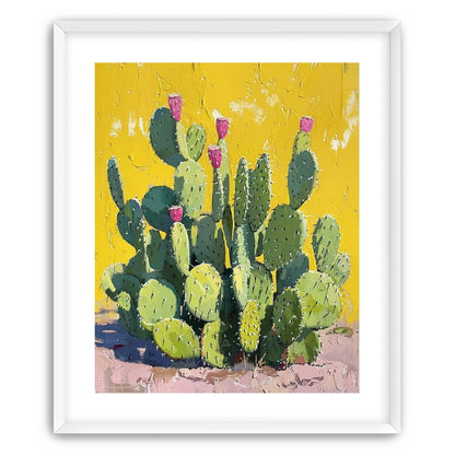 Pink blooms in yellow heat