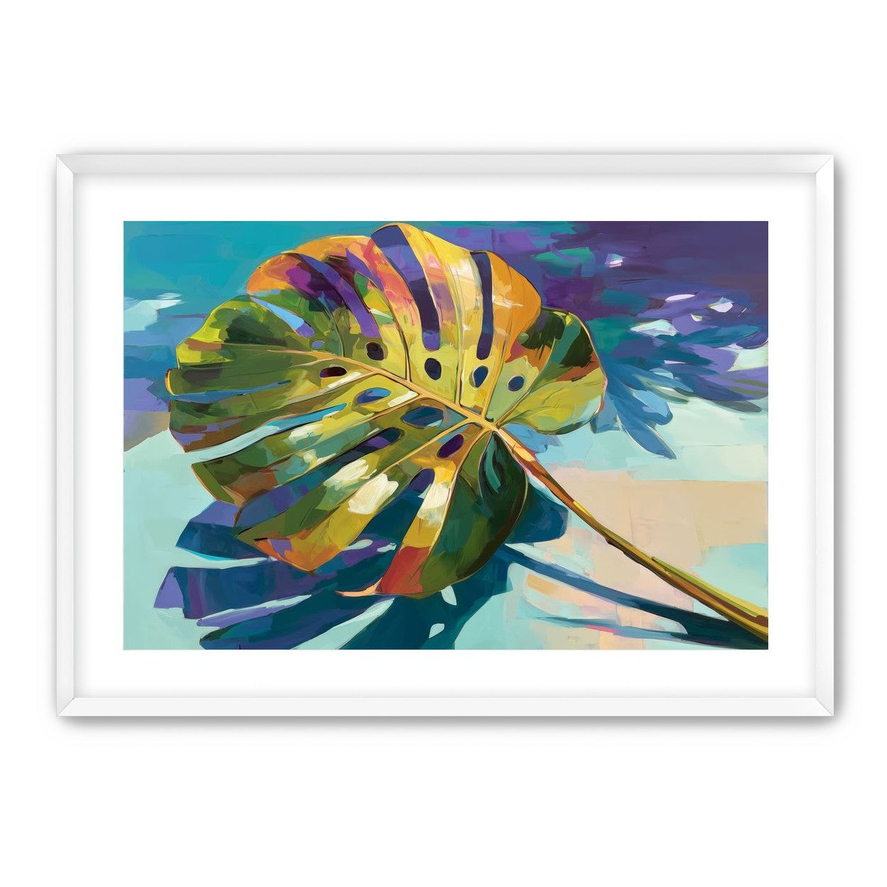 Palm Leaves in Layered Paint