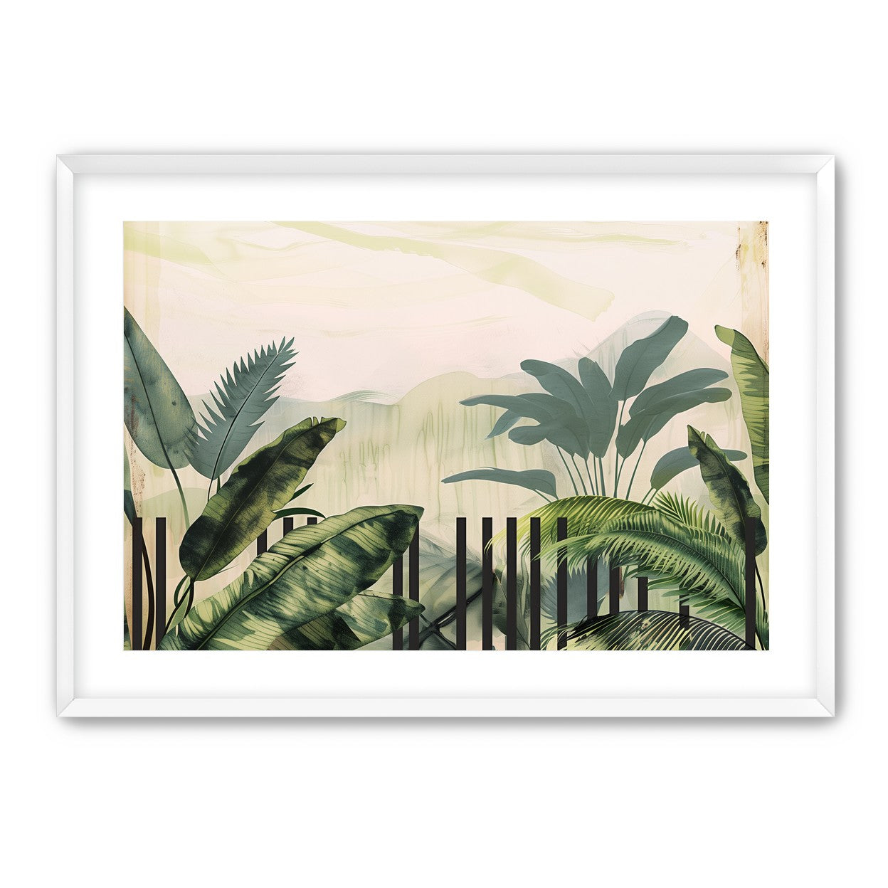 Black posts in the palms