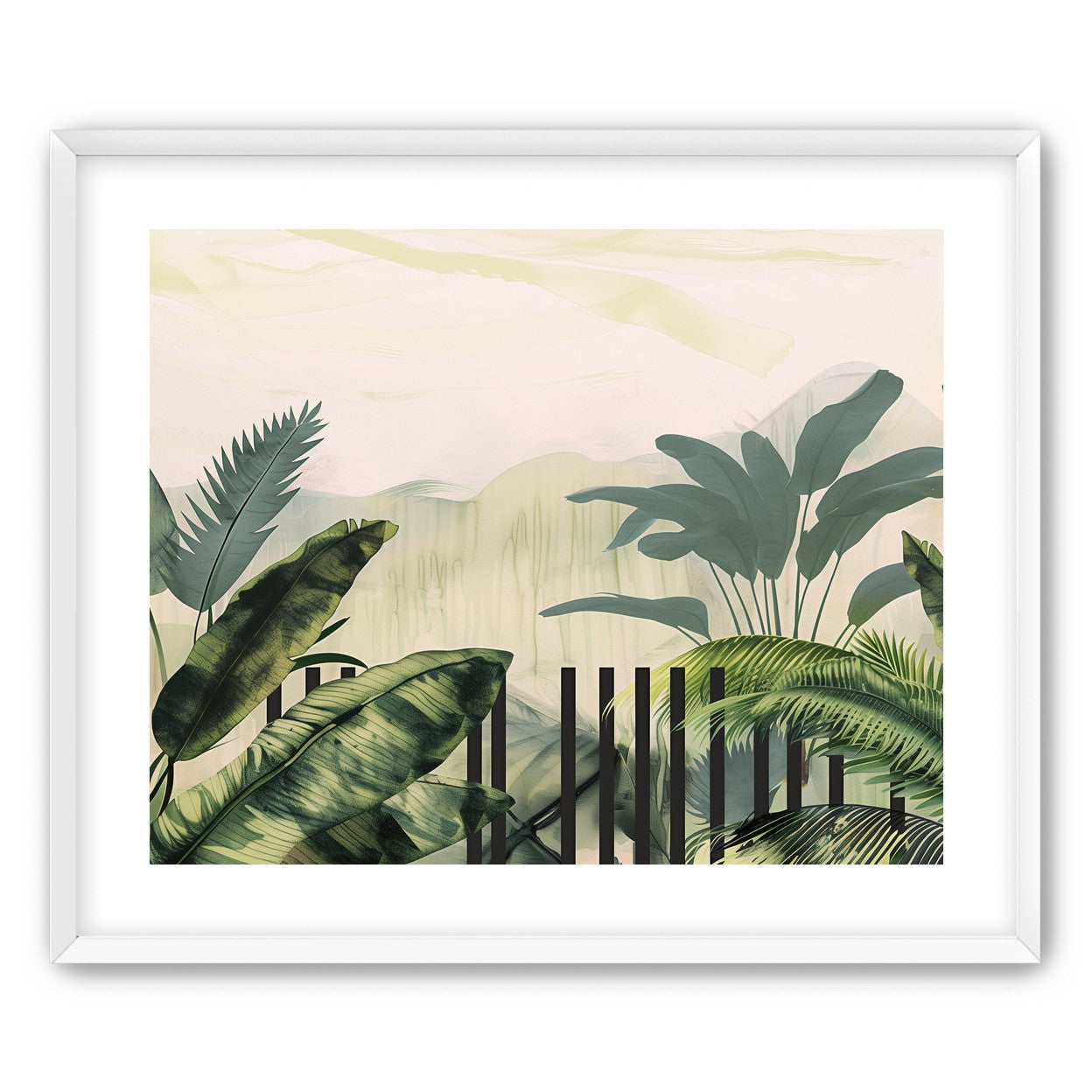 Black posts in the palms