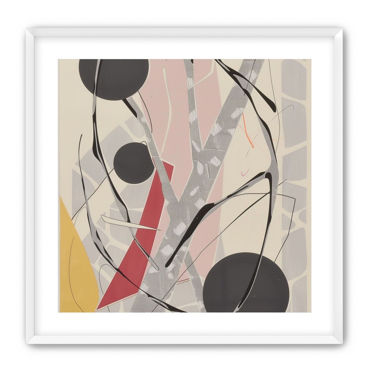 Layered circles with red wedge