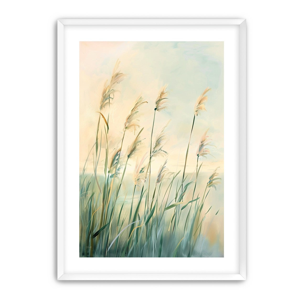 Peach light on reeds