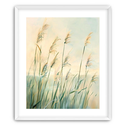 Peach light on reeds