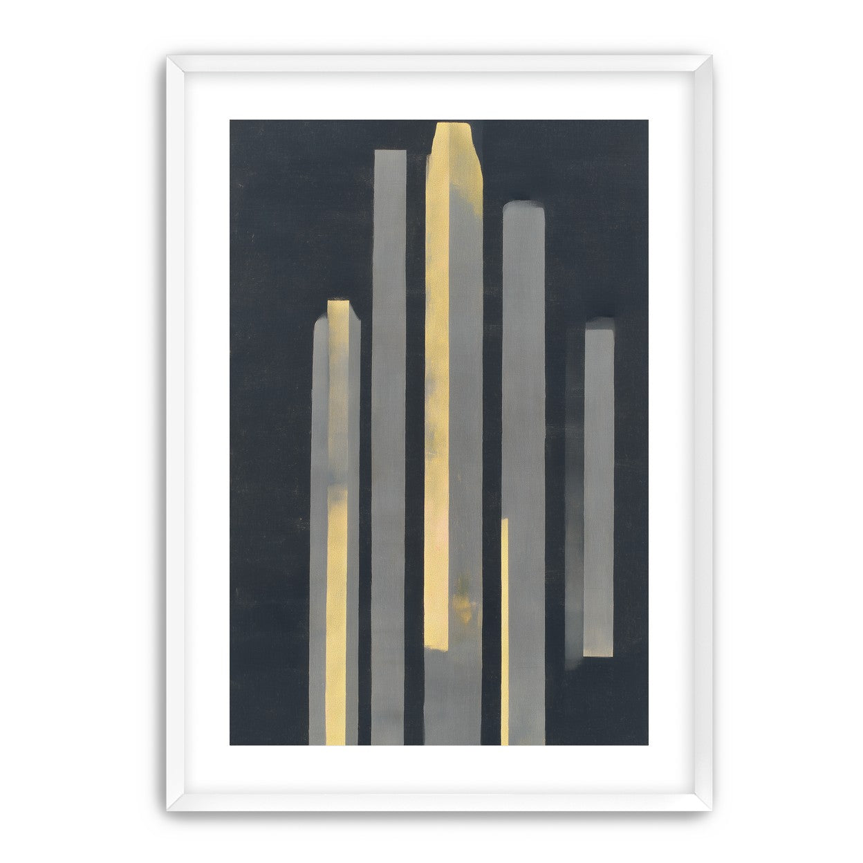 Yellow seeping through gray bars